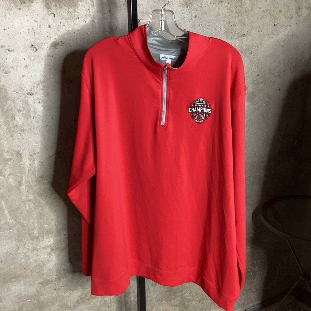 Peter Millar Georgia Bulldogs National Championship ¼ Zip Sz. 3XL